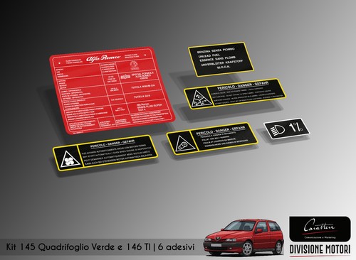 Kit adesivi per vano motore - adesivi,