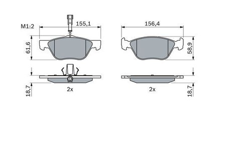Bosch 0986494004 kit pastiglie - bosch,